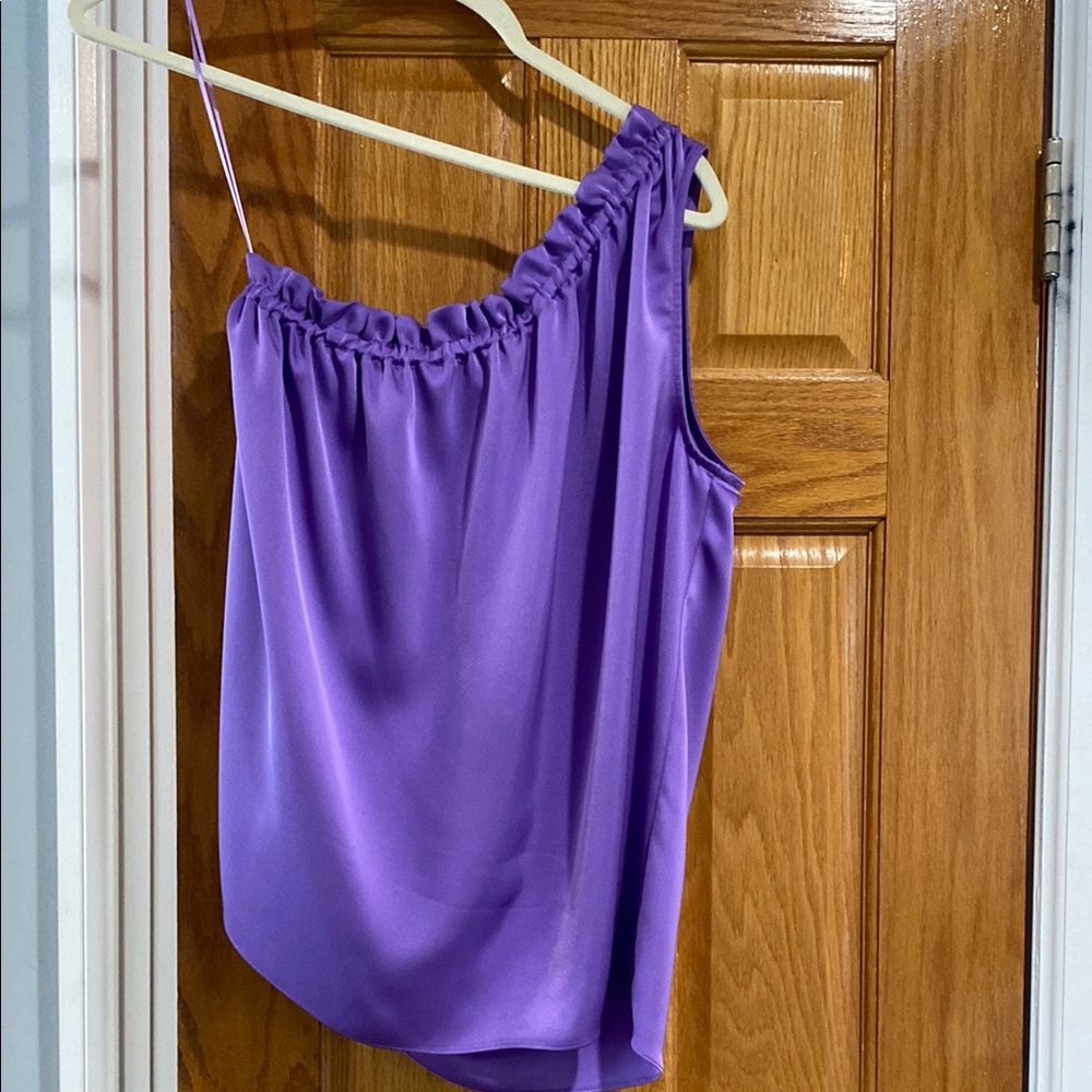 Ramy Brooke Purple Women's One-Shoulder Top